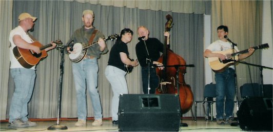 Bob Morgan, banjo; Tracy Rohrbaugh, mandolin; Ray Hicks, bass; Cliff Hale, guitar