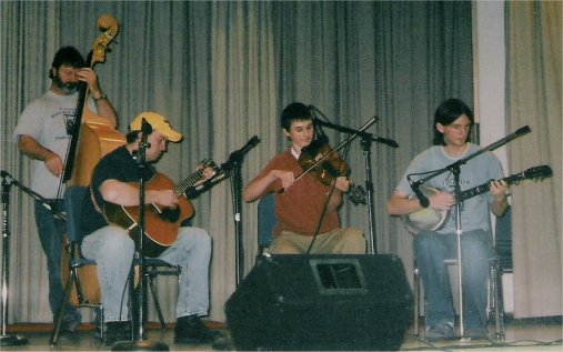 Jarred Nutter, fiddle; Wayne Nutter, bass; Scott Pearson, guitar; Adam Hurt, banjo