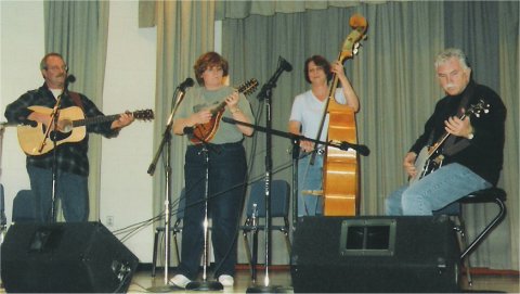 Mike Hipp, guitar; Jeri Hipp, mandolin; Becky Kazer, bass; Dan Kazer, banjo