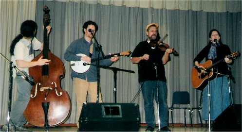 Bob Spangler, bass; Jeff Bush, banjo; Keith McManus, fiddle; Karen Wade, guitar