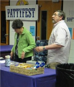 Volunteers Jeff and Kathy Fedan, PattyFest organizers