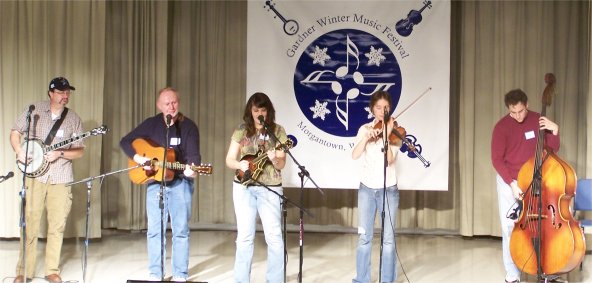 Ray Hicks and friends onstage