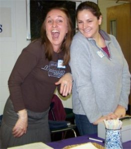 Two lovely smiling volunteers